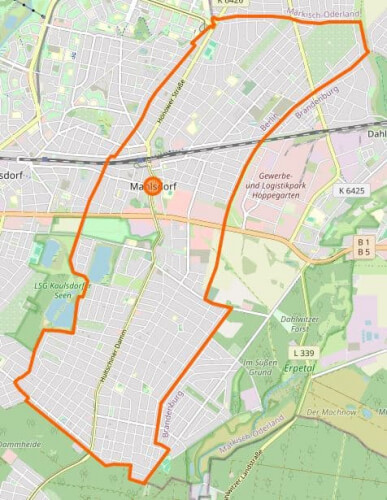 Karte Berlin Mahlsdorf