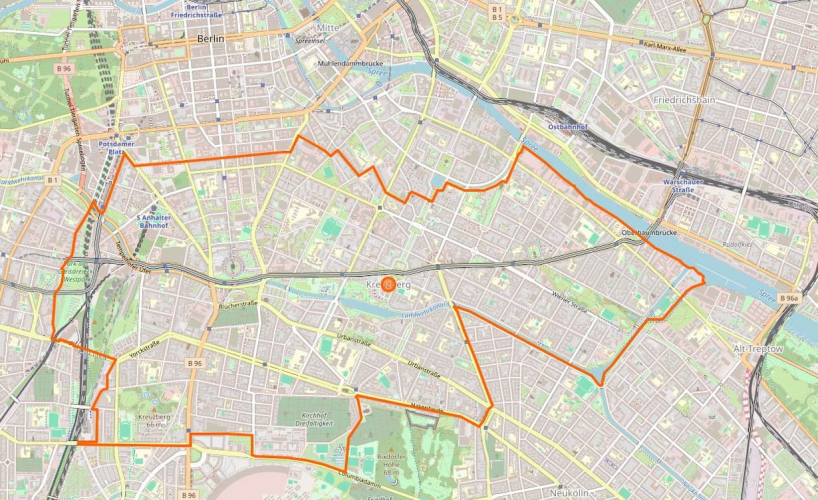 Karte Berlin Kreuzberg