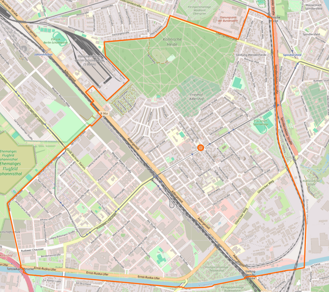 Karte von Berlin Adlershof