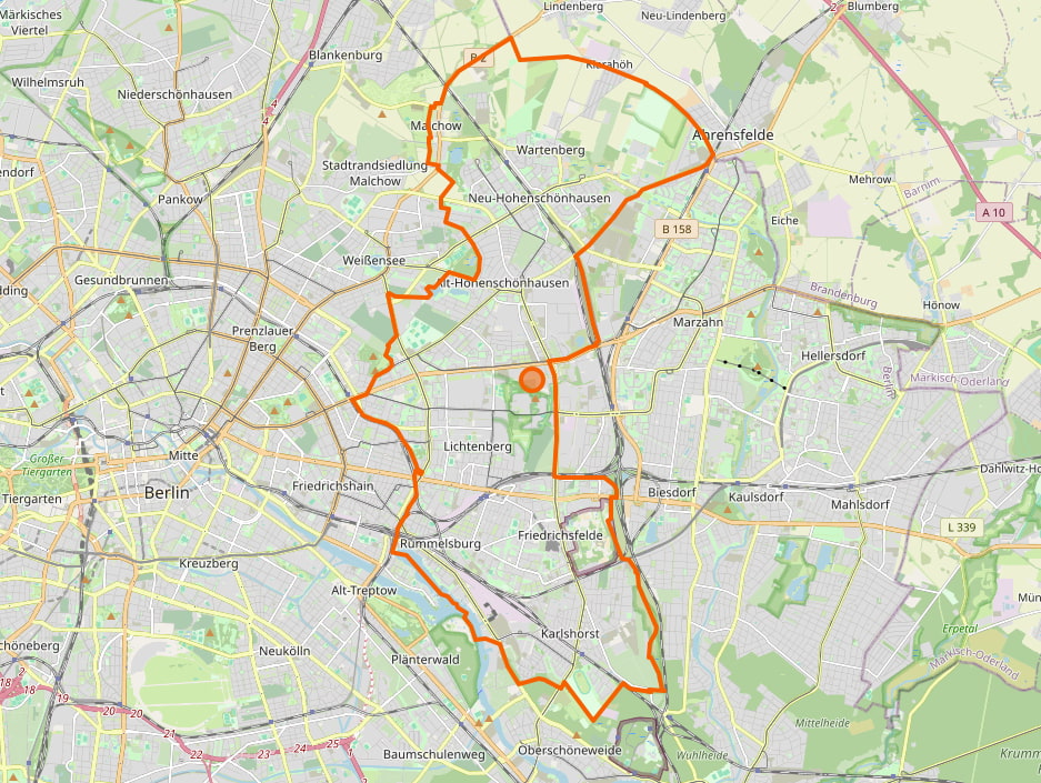 Karte von Berlin Lichtenberg