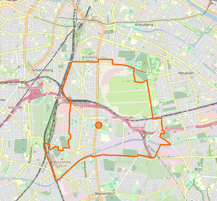 Karte von Berlin Tempelhof