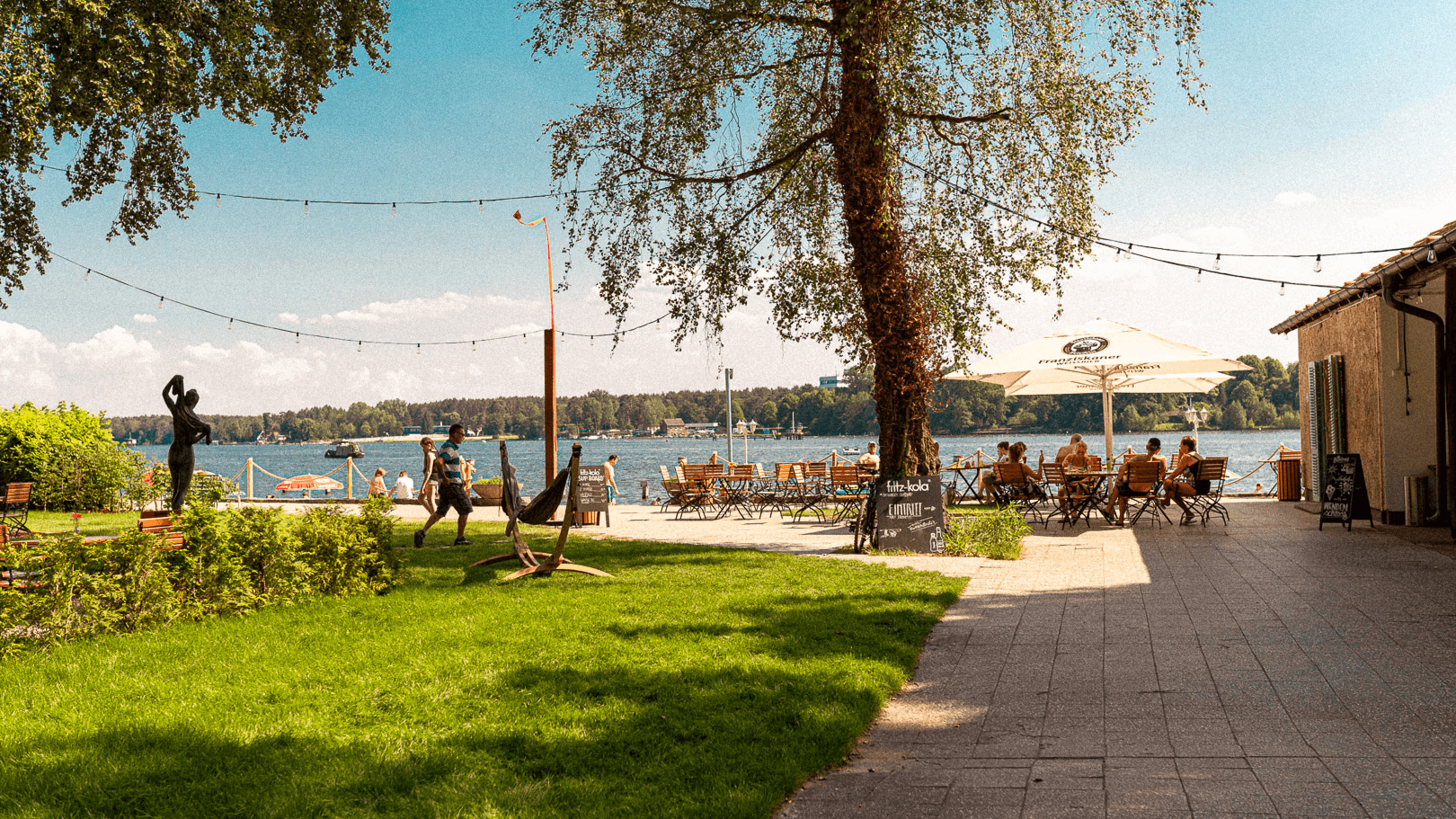 Location am Wasser: Strandbad Wendenschloss, Blick aufs Wasser