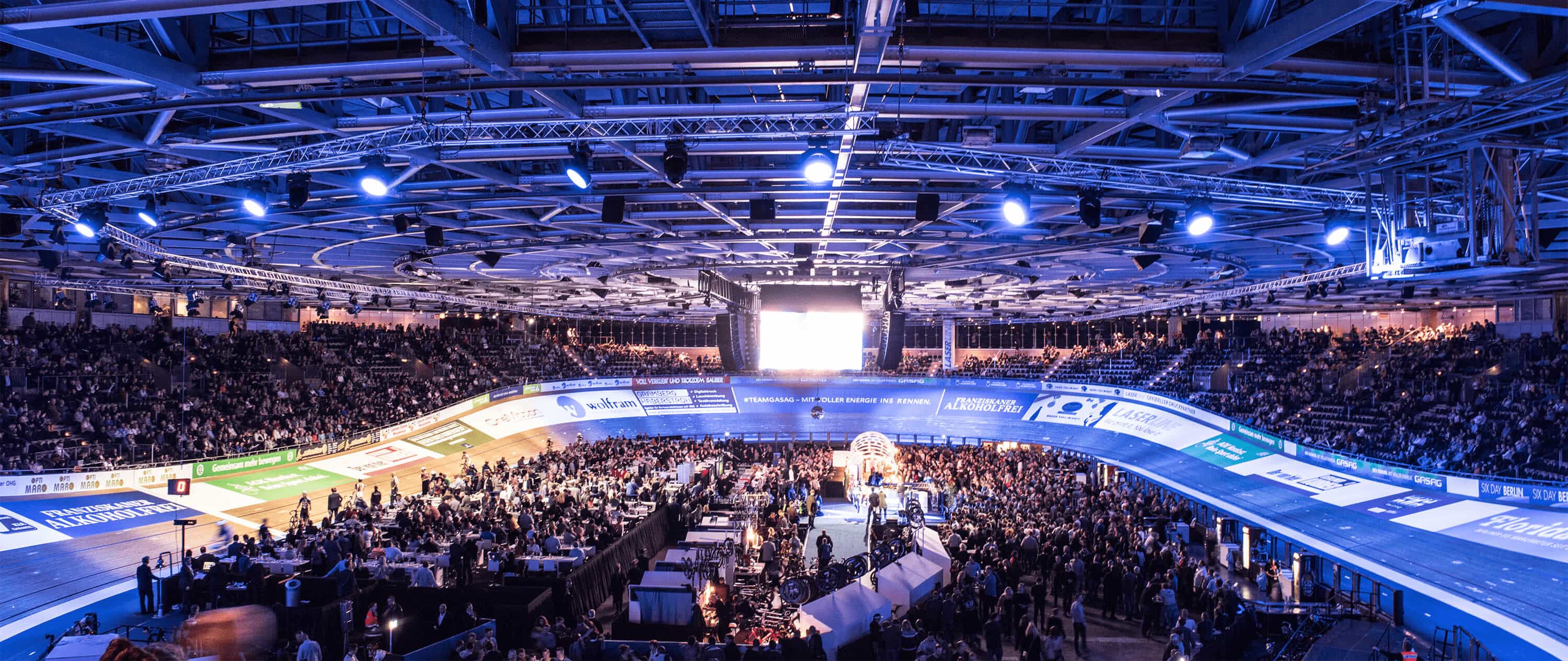 Eventcatering für Sechstage-Rennen: Velodrom innen